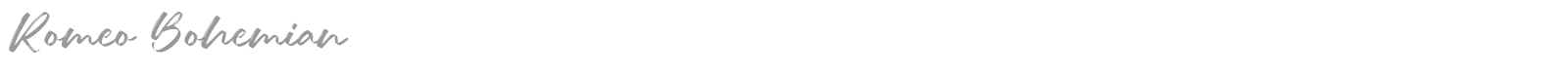 Romeo Bohemian font preview